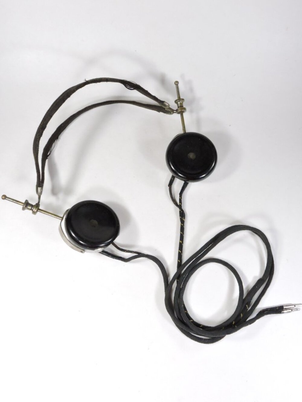 Antique Bakelite 1920's Brandes Crystal Radio Headphone Set - Made In Canada